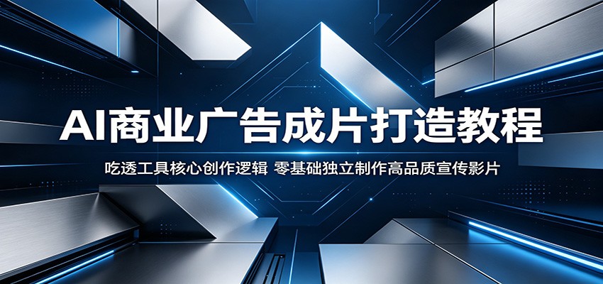 AI商业广告成片打造教程:吃透工具核心创作逻辑,零基础独立制作高品质宣传影片-智富思维学堂