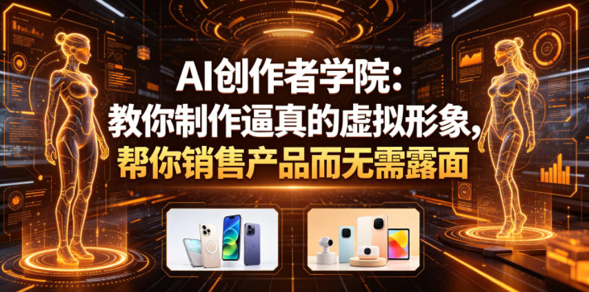 AI创作者学院:教你制作逼真的虚拟形象,帮你销售产品而无需露面【原创双语字幕】-智富思维学堂