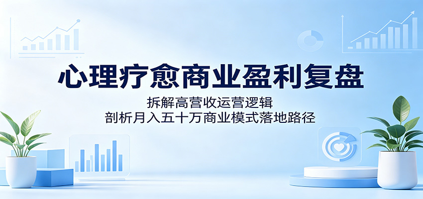 心理疗愈商业盈利复盘:拆解高营收运营逻辑,剖析月入五十万商业模式落地路径-智富思维学堂