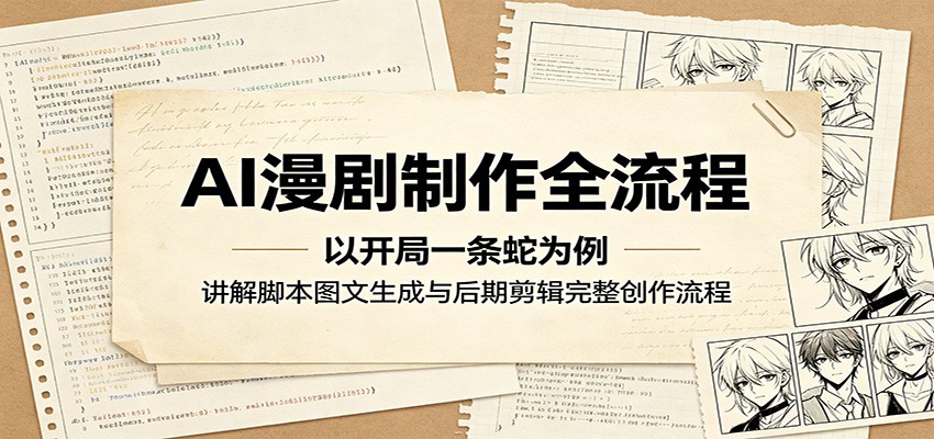 AI漫剧制作全流程:以开局一条蛇为例,讲解脚本图文生成与后期剪辑完整创作流程-智富思维学堂