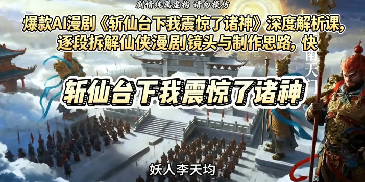 爆款AI漫剧《斩仙台下我震惊了诸神》深度解析课，逐段拆解仙侠漫剧镜头与制作思路，快速复刻爆款创作模式-智富思维学堂