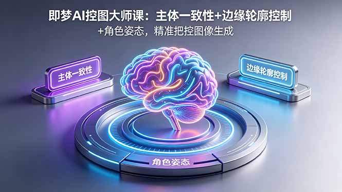 即梦AI控图大师课：主体一致性+边缘轮廓控制+角色姿态，精准把控图像生成-智富思维学堂