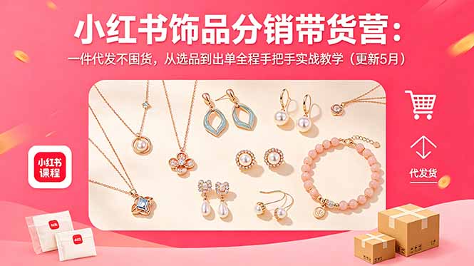 小红书饰品分销带货营：一件代发不囤货，从选品到出单全程手把手实战教学(更新5月-智富思维学堂