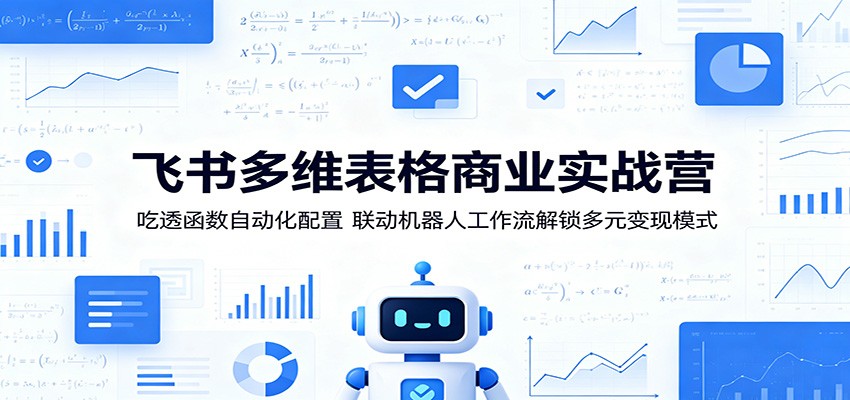 飞书多维表格商业实战营:吃透函数自动化配置,联动机器人工作流解锁多元变现模式-智富思维学堂