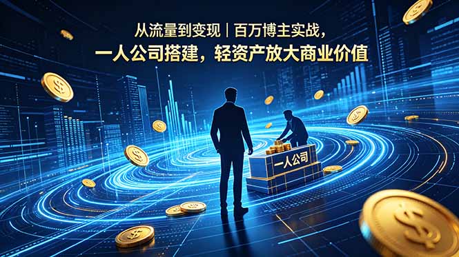 从流量到变现｜百万博主实战，一人公司搭建，轻资产放大商业价值-智富思维学堂