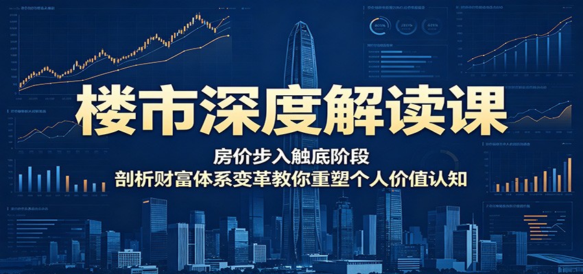 楼市深度解读课:房价步入触底阶段,剖析财富体系变革教你重塑个人价值认知-智富思维学堂