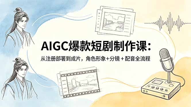 AIGC爆款短剧制作课：从注册部署到成片，角色形象+分镜+配音全流程-智富思维学堂