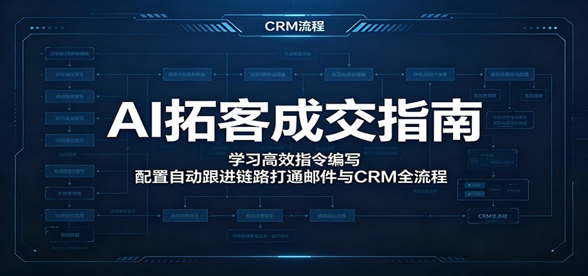 AI拓客成交指南:学习高效指令编写,配置自动跟进链路打通邮件与CRM全流程-智富思维学堂