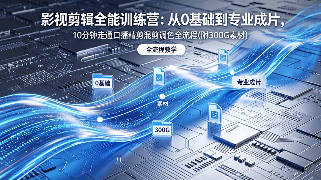 2026影视剪辑全能实战课｜0基础到专业成片，全流程教学，高清带300G素材-智富思维学堂