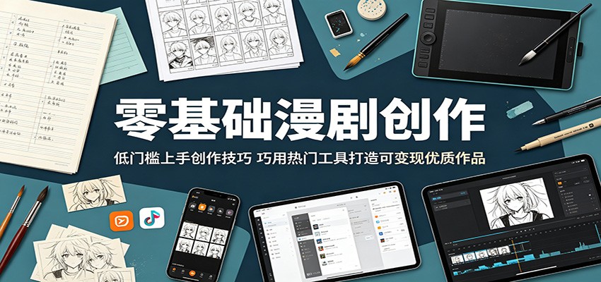 零基础漫剧创作:低门槛上手创作技巧,巧用热门工具打造可变现优质作品-智富思维学堂