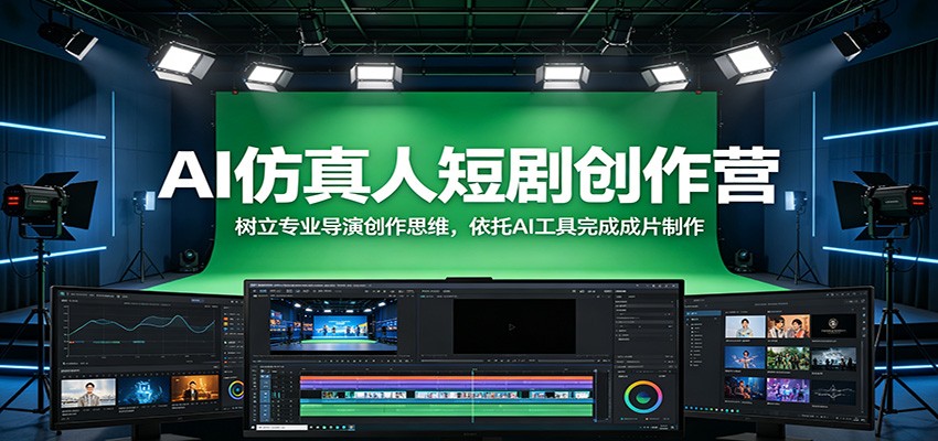 AI仿真人短剧创作营：树立专业导演创作思维，依托AI工具完成成片制作-智富思维学堂