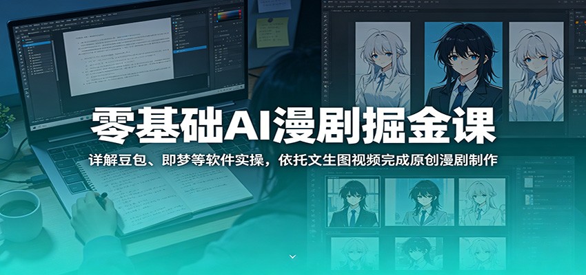 零基础AI漫剧掘金课：详解豆包、即梦等软件实操，依托文生图视频完成原创漫剧制作-智富思维学堂