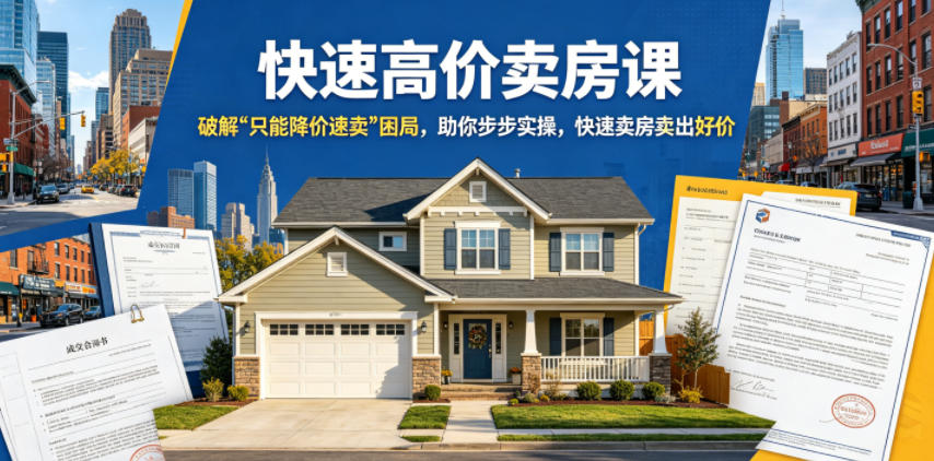 快速高价卖房课,破解“只能降价速卖”困局,助你步步实操,快速卖房卖出好价(更新2026)-智富思维学堂
