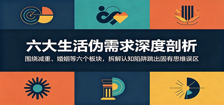 六大生活伪需求深度剖析：围绕减重、婚姻等六个板块，拆解认知陷阱跳出固有思维误区-智富思维学堂