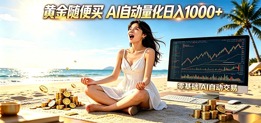黄金随便买？AI自动外汇量化交易 在家当皇帝 日入1000+-智富思维学堂