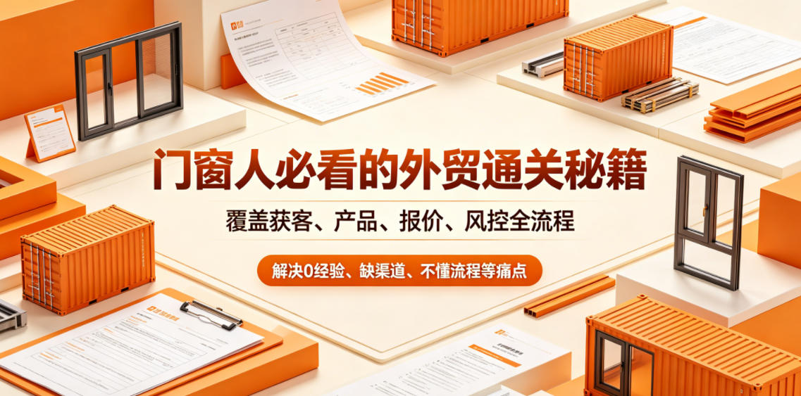门窗人必看的外贸通关秘籍,块覆盖获客、产品、报价、风控全流程,解决0经验、缺渠道、不懂流程等痛点-智富思维学堂