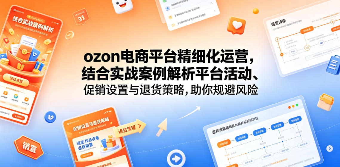 ozon电商平台精细化运营,结合实战案例解析平台活动、促销设置与退货策略,助你规避风险、提升销量-智富思维学堂