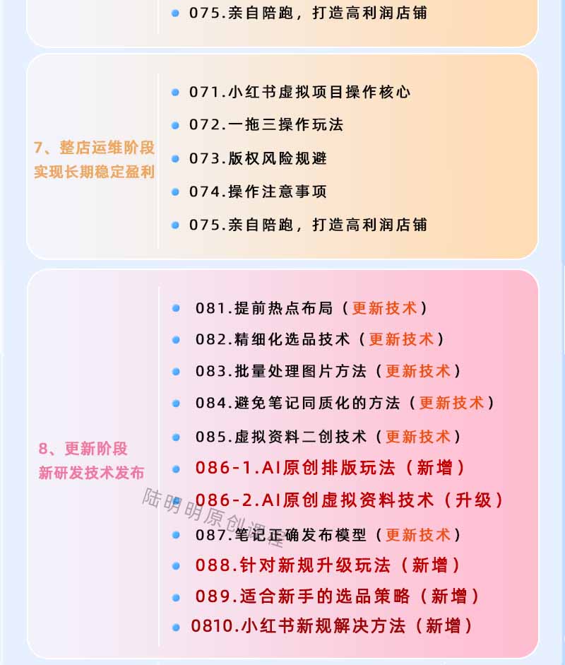图片[4]-小红书虚拟项目特训班9.0，全面拥抱AI，批量产出原创PPT货源，单品/单店纯利润几万到几十W-御文网