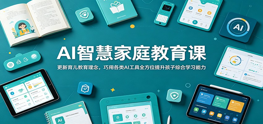 AI智慧家庭教育课:更新育儿教育理念,巧用各类AI工具全方位提升孩子综合学习能力-智富思维学堂