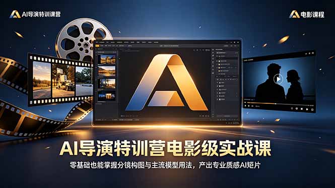 AI导演特训营电影级实战课，零基础也能掌握分镜构图与主流模型用法，产出专业质感AI短片-智富思维学堂