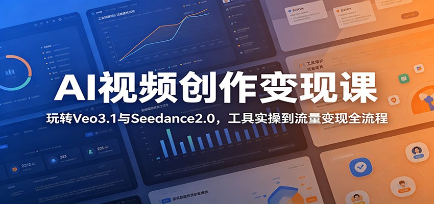AI视频创作变现课：玩转Veo3.1与Seedance2.0，工具实操到流量变现全流程-智富思维学堂