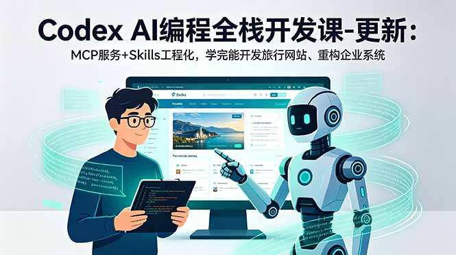 Codex AI编程全栈开发课-更新：MCP服务+Skills工程化，学完能开发旅行网站、重构企业系统-智富思维学堂