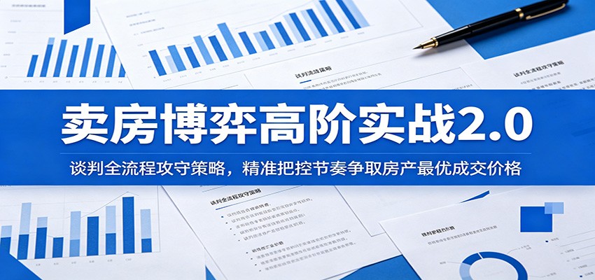 卖房博弈高阶实战2.0：谈判全流程攻守策略，精准把控节奏争取房产最优成交价格-智富思维学堂