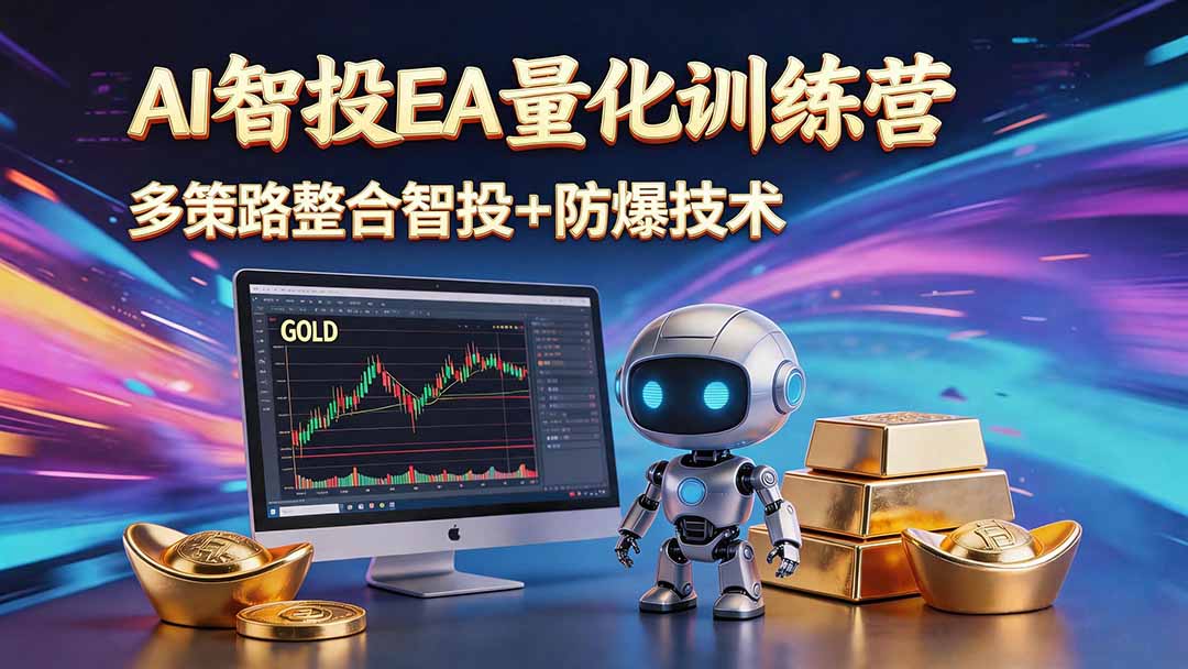 AI智投EA量化运营技术，自动化黄金操盘技术，小白也可以轻松上手日入1000+-智富思维学堂
