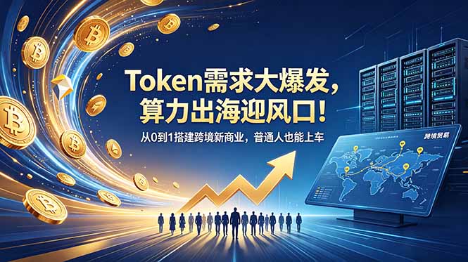 Token需求大爆发，算力出海迎风口！从0到1搭建跨境新商业，普通人也能上车-智富思维学堂