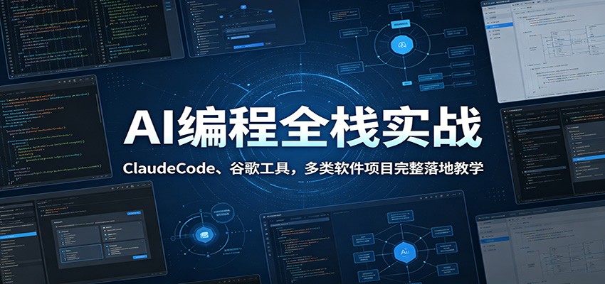 AI编程全栈实战：ClaudeCode、谷歌工具，多类软件项目完整落地教学-智富思维学堂