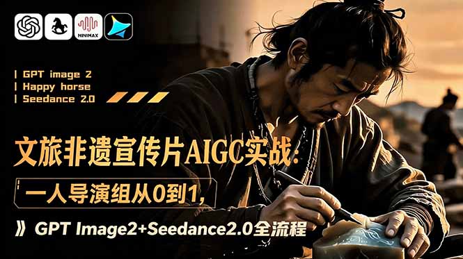 文旅非遗宣传片AIGC实战：一人导演组从0到1，GPT Image2+Seedance2.0全流程-智富思维学堂