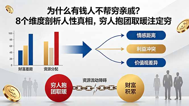 付费文章：为什么有钱人不帮穷亲戚？8个维度剖析人性真相，穷人抱团取暖注定穷-智富思维学堂