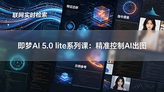 即梦AI 5.0 lite实战课:联网实时检索+特征迁移+指令遵循+示例参考,精准控制AI出图-智富思维学堂