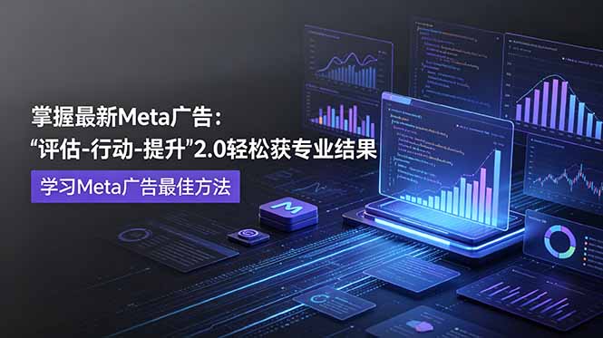 掌握最新的Meta广告,通过“评估-行动-提升”2.0版本轻松获得专业级结果。学习目前学习Meta广告的最佳方法-智富思维学堂