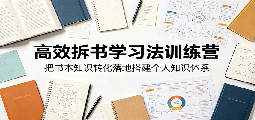高效拆书学习法训练营，把书本知识转化落地搭建个人知识体系-智富思维学堂