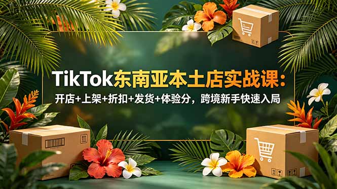 TikTok东南亚本土店实战课:开店+上架+折扣+发货+体验分,跨境新手快速入局-智富思维学堂