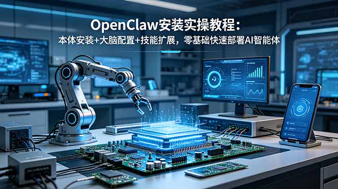 OpenClaw安装实操教程：本体安装+大脑配置+技能扩展，零基础快速部署AI智能体-智富思维学堂