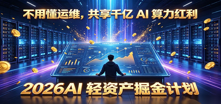 不用懂运维，共享千亿 AI 算力红利，2026AI 轻资产掘金计划-智富思维学堂