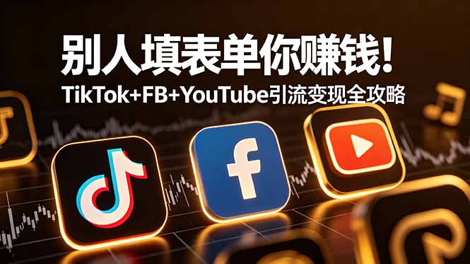 别人填表单你赚钱！TikTok+FB+YouTube 引流变现全攻略【原创双语字幕】-智富思维学堂