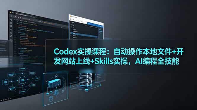 Codex实操课程:自动操作本地文件+开发网站上线+Skills实操,AI编程全技能-智富思维学堂