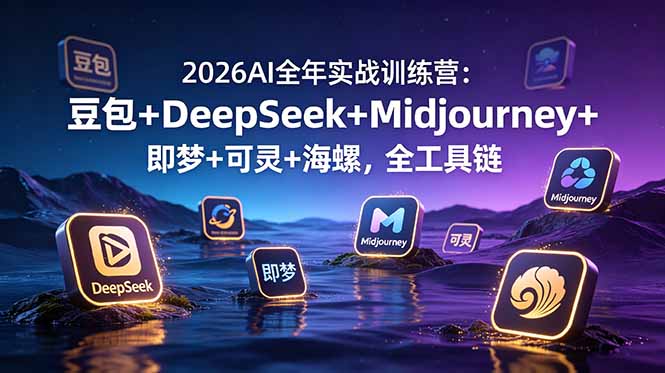 2026AI全年实战训练营：豆包+DeepSeek+Midjourney+即梦+可灵+海螺，全工具链-智富思维学堂