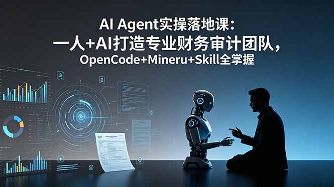 AI Agent实操落地课:一人+AI打造专业财务审计团队,OpenCode+Mineru+Skill全掌握-智富思维学堂
