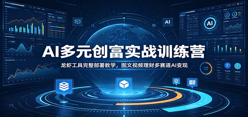 AI多元创富实战训练营:龙虾工具完整部署教学,图文视频理财多赛道AI变现-智富思维学堂