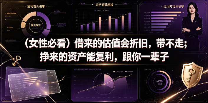 付费文章:(女性必看)借来的估值会折旧,带不走;挣来的资产能复利,跟你一辈子-智富思维学堂