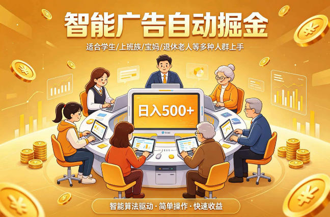 2026年最好做的项目：自动掘金项目，小白轻易上手，单日轻松收入500+【揭秘】-智富思维学堂