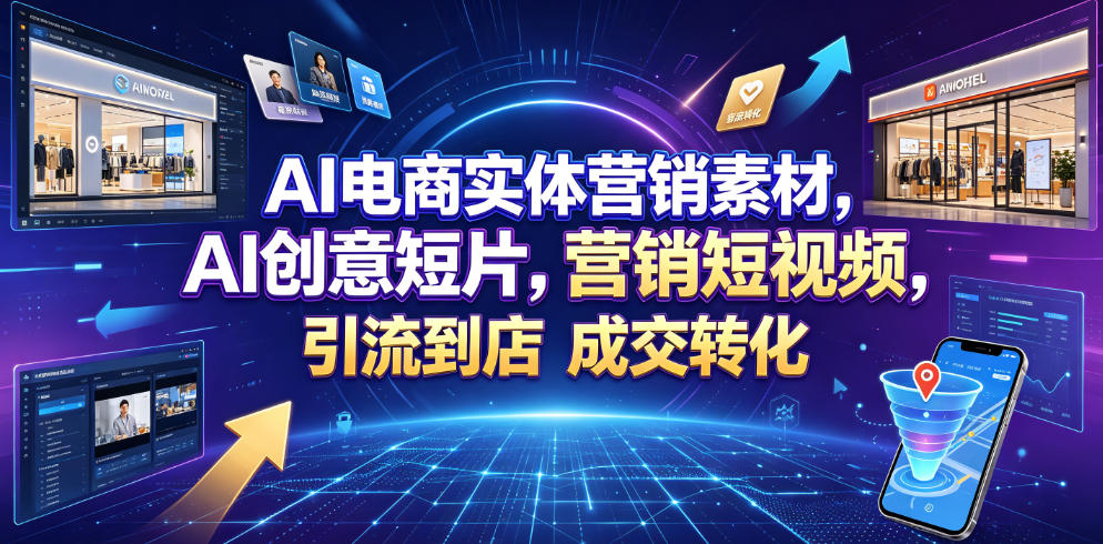 AI电商实体营销素材，AI创意短片，高效打造营销短视频，轻松引流到店，稳定提升门店客流与成交转化-智富思维学堂