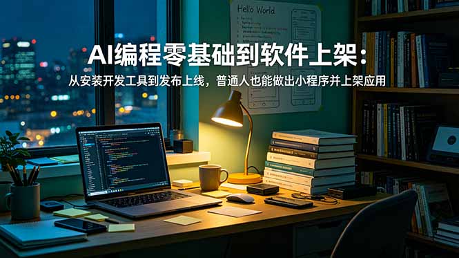AI编程零基础到软件上架:从安装开发工具到发布上线,普通人也能做出小程序并上架应用商店-智富思维学堂