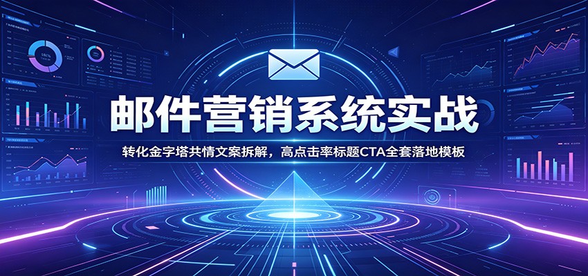 邮件营销系统实战：转化金字塔共情文案拆解，高点击率标题CTA全套落地模板-智富思维学堂
