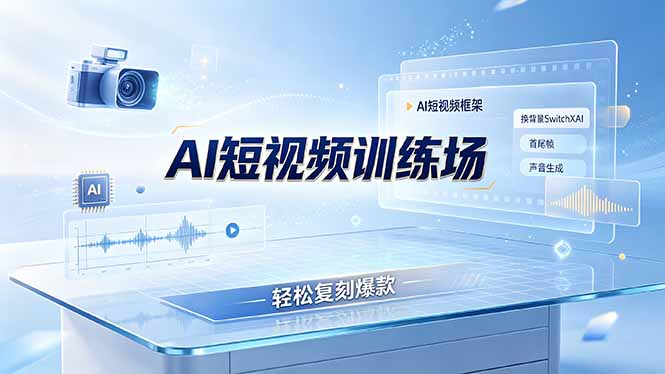 老陈AI短视频训练场：AI短视频框架+换背景SwitchXAI+首尾帧+声音生成，轻松复刻爆款-智富思维学堂