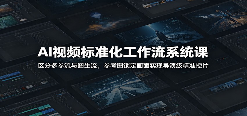 AI视频标准化工作流系统课：区分多参流与图生流，参考图锁定画面实现导演级精准控片-智富思维学堂